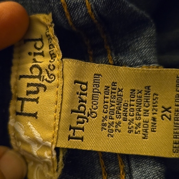 Hybrid & Company Maternity Blue Jeans Size 2x - Picture 3 of 3
